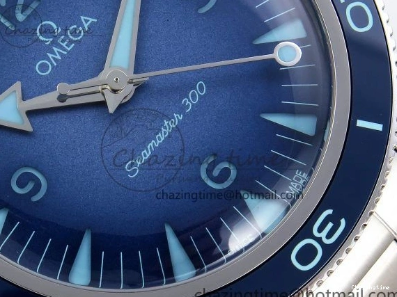 0103 Seamaster 300 Heritage VSF 1:1 Best Edition Blue Dial on SS Bracelet A8912 Super Clone Packable 7716